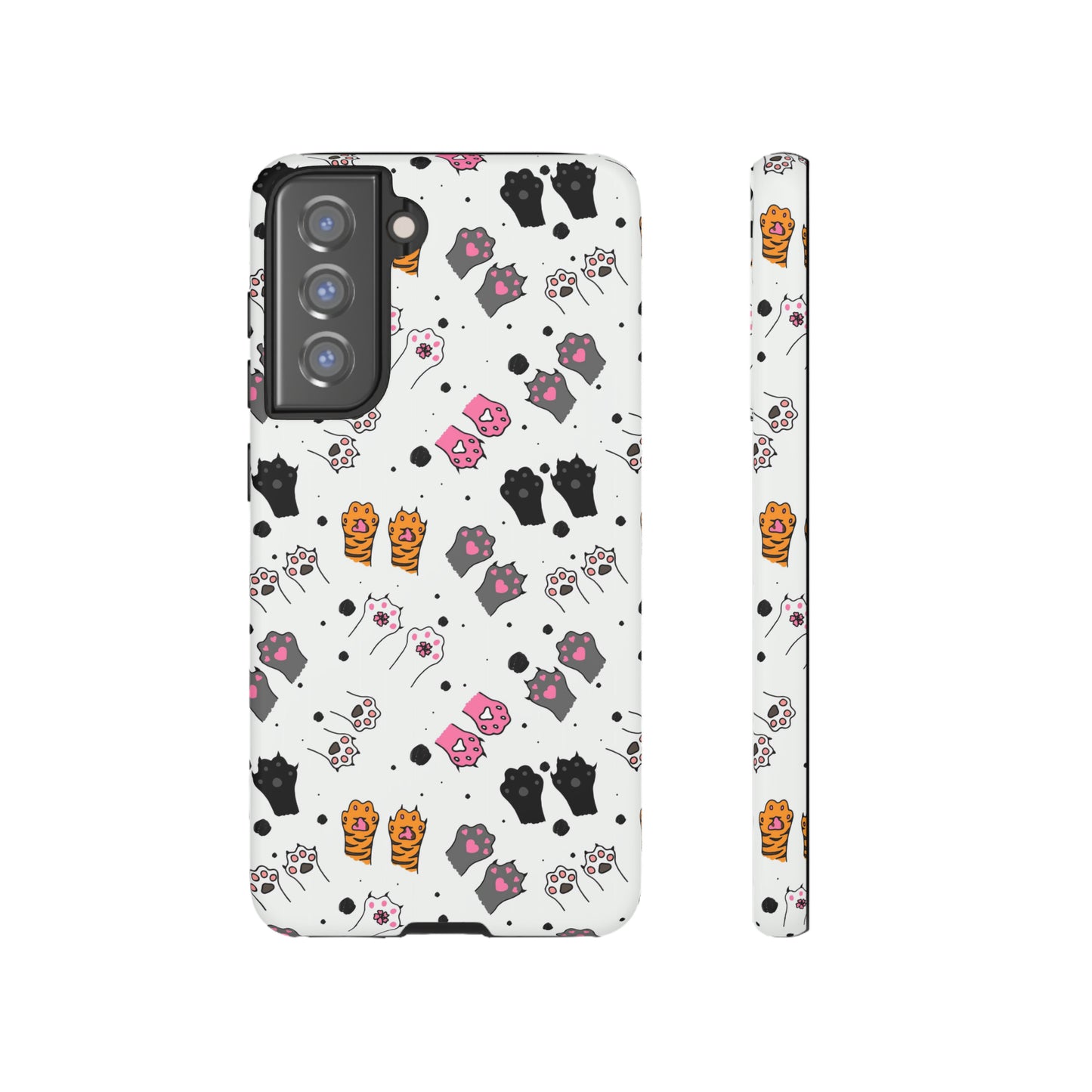 Playful Stripes & Paws | Hardshell Phone Case