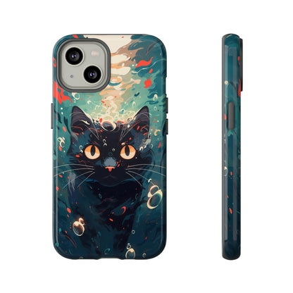 Mystic Aqua Cat | Hardshell Phone Case