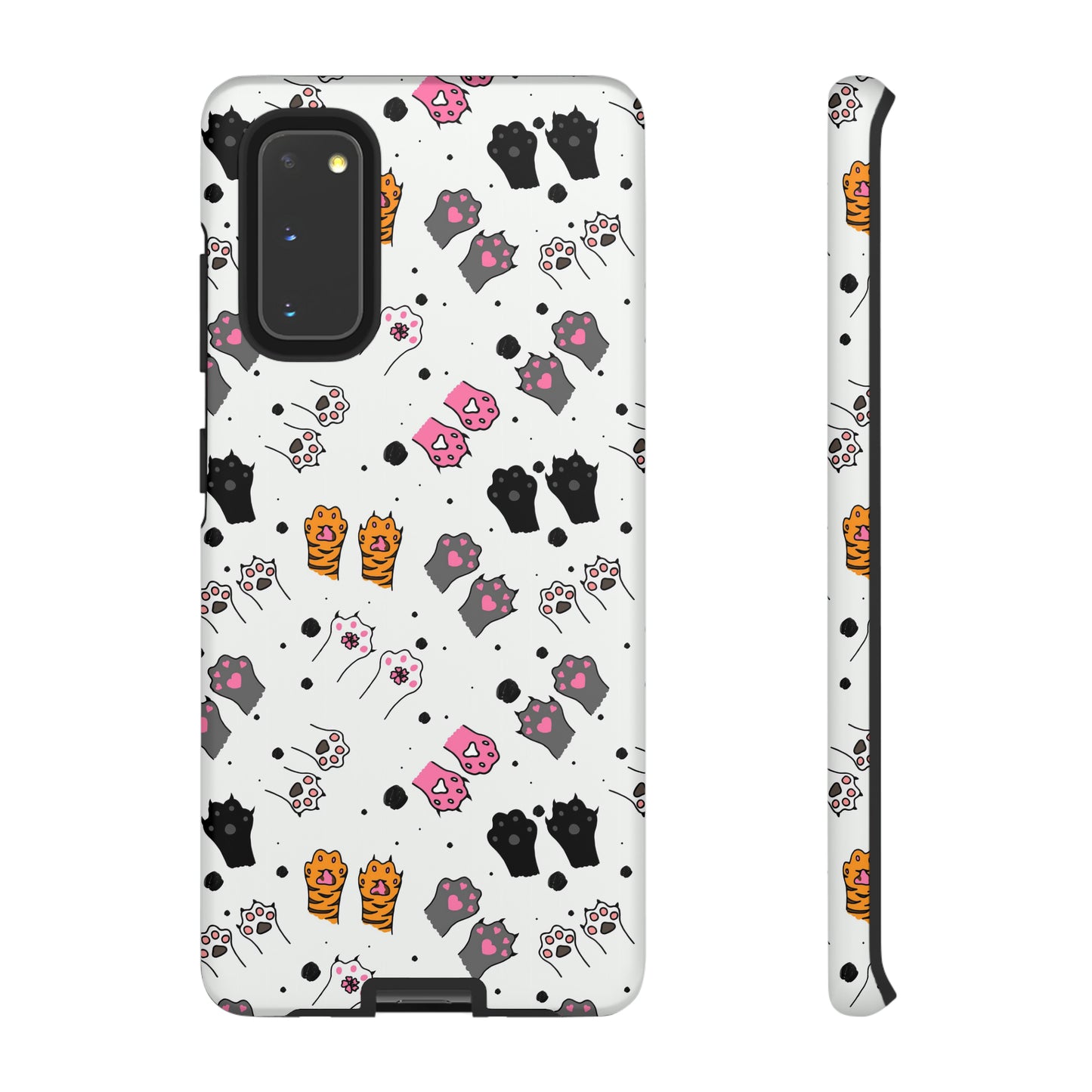 Playful Stripes & Paws | Hardshell Phone Case