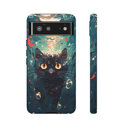 Mystic Aqua Cat | Hardshell Phone Case