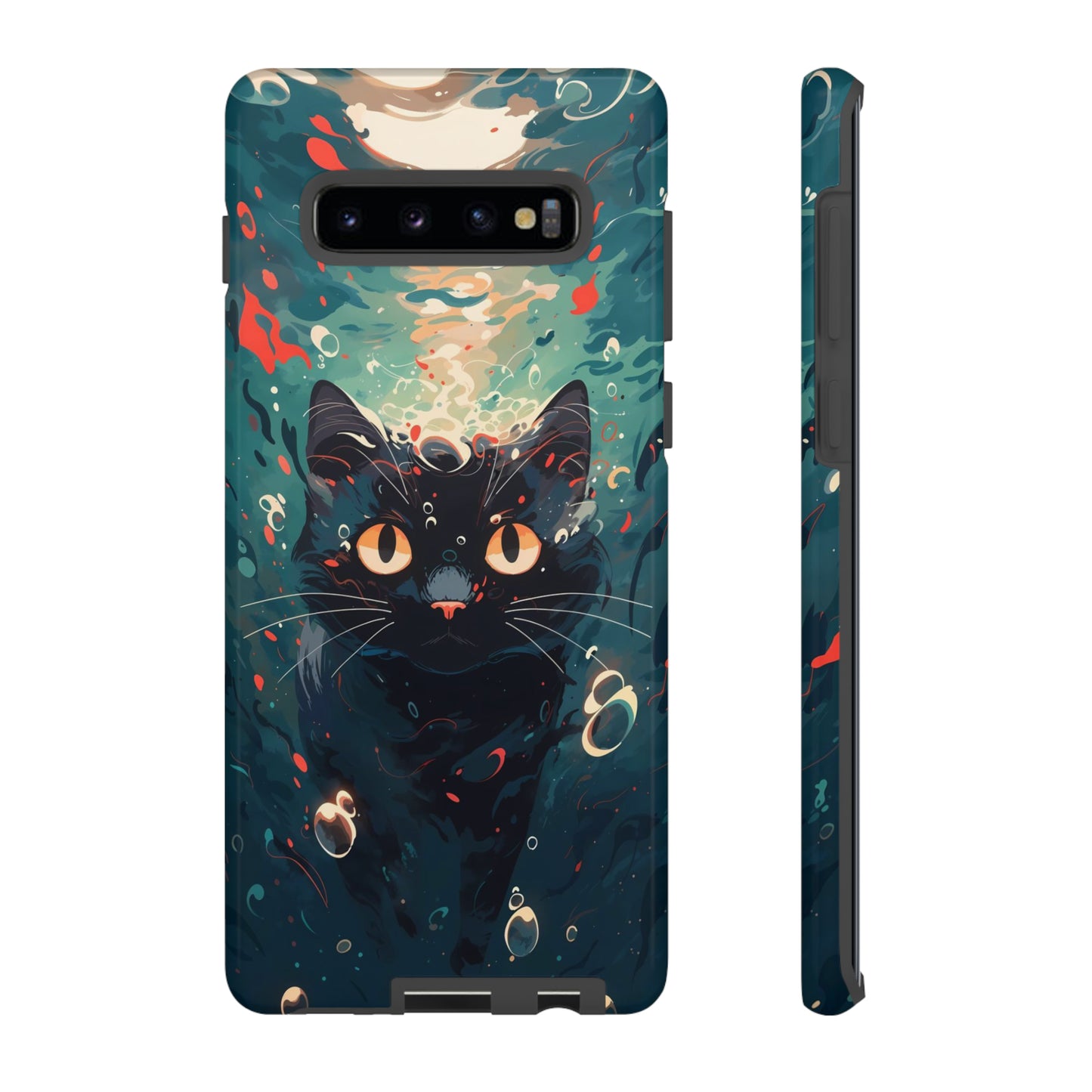 Mystic Aqua Cat | Hardshell Phone Case