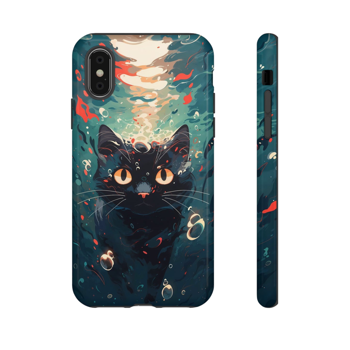 Mystic Aqua Cat | Hardshell Phone Case