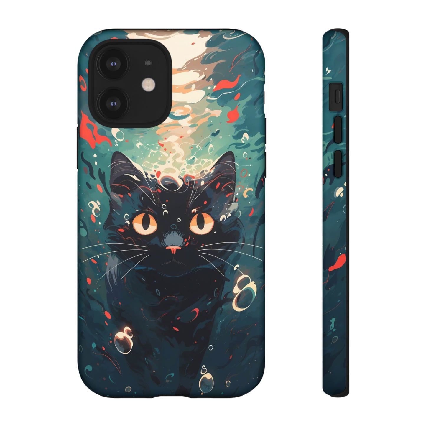 Mystic Aqua Cat | Hardshell Phone Case