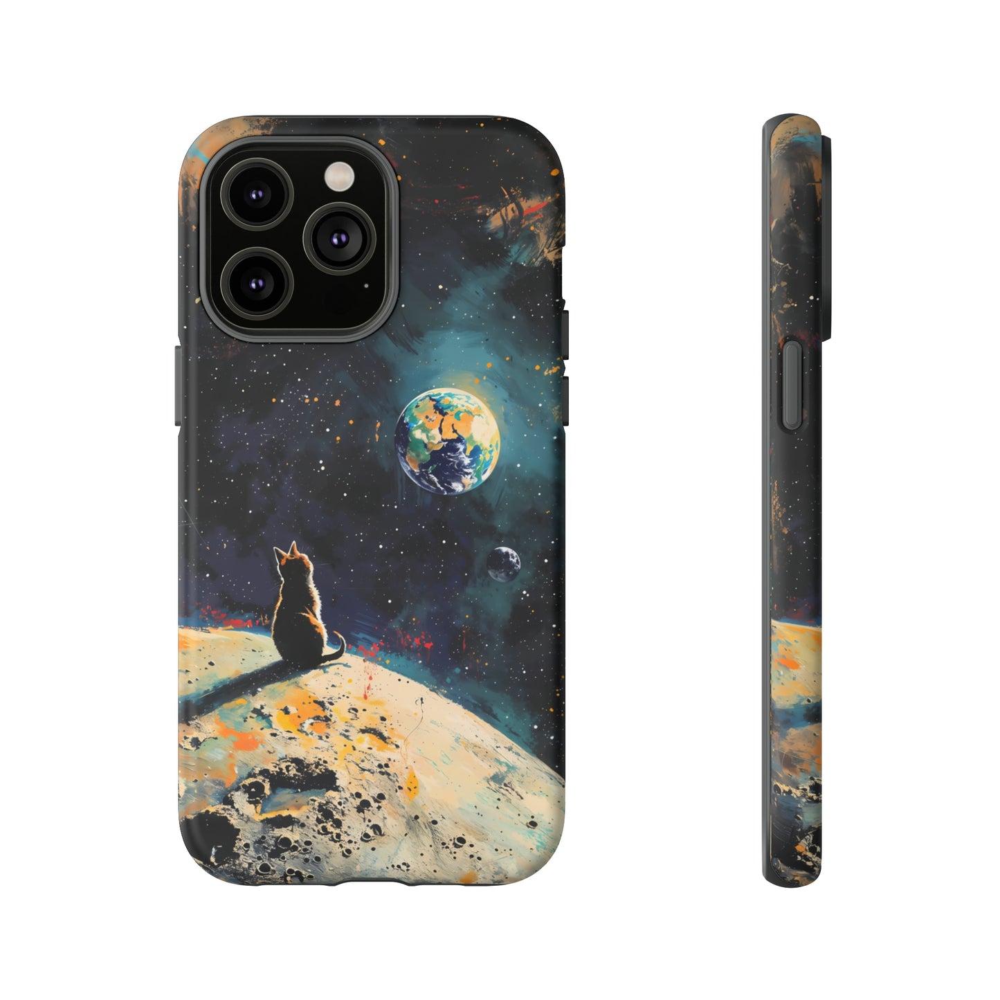 Planetary Purr-spective | Hardshell Phone Case