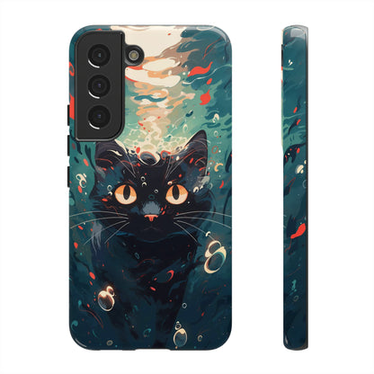 Mystic Aqua Cat | Hardshell Phone Case