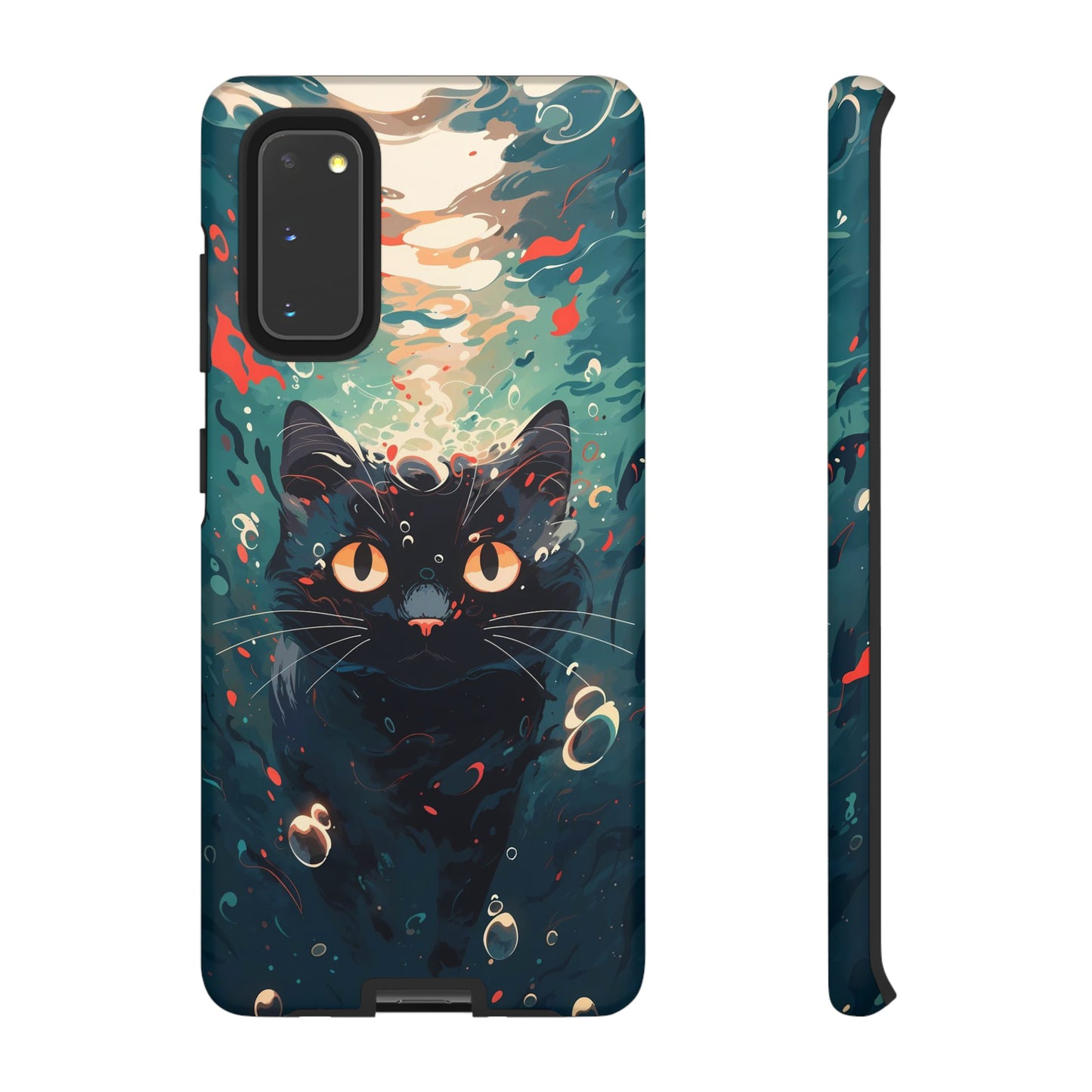 Mystic Aqua Cat | Hardshell Phone Case