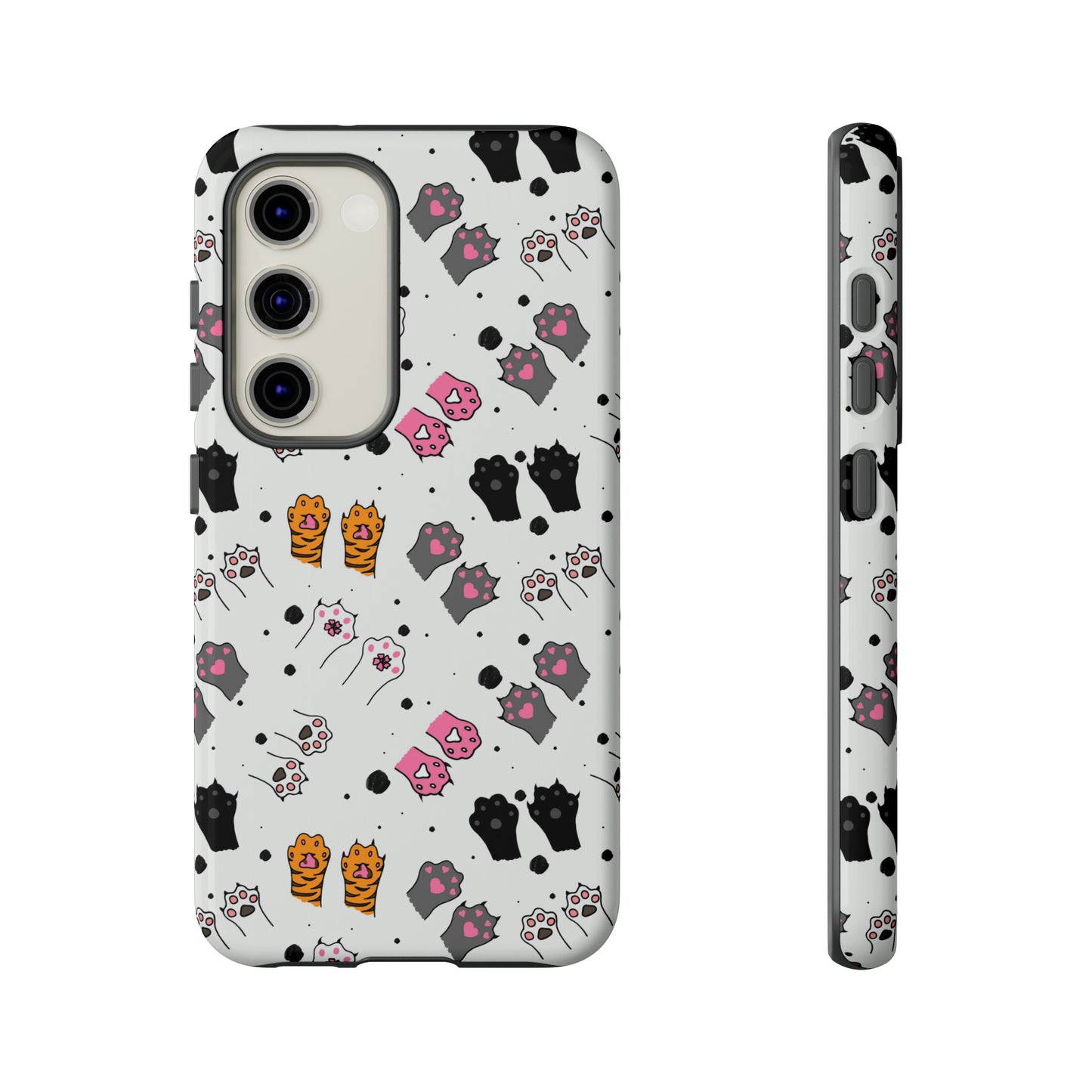 Playful Stripes & Paws | Hardshell Phone Case