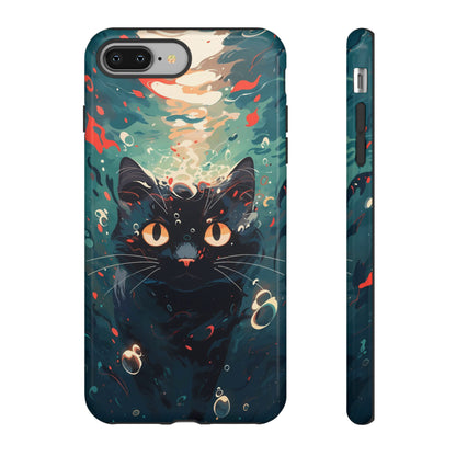 Mystic Aqua Cat | Hardshell Phone Case