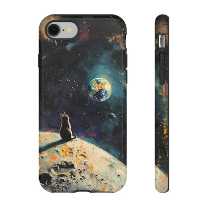 Planetary Purr-spective | Hardshell Phone Case