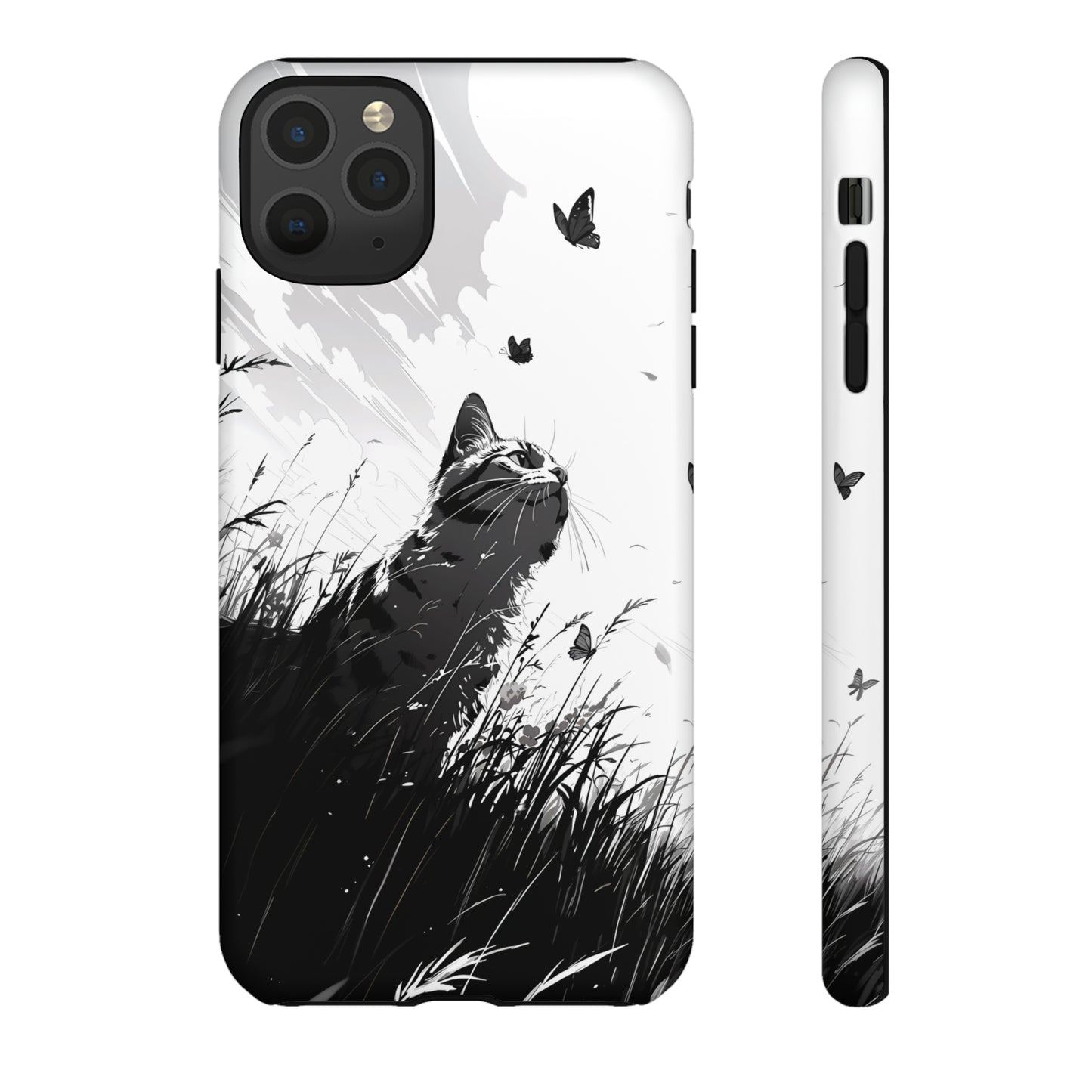 Monochrome Whimsy | Hardshell Phone Case