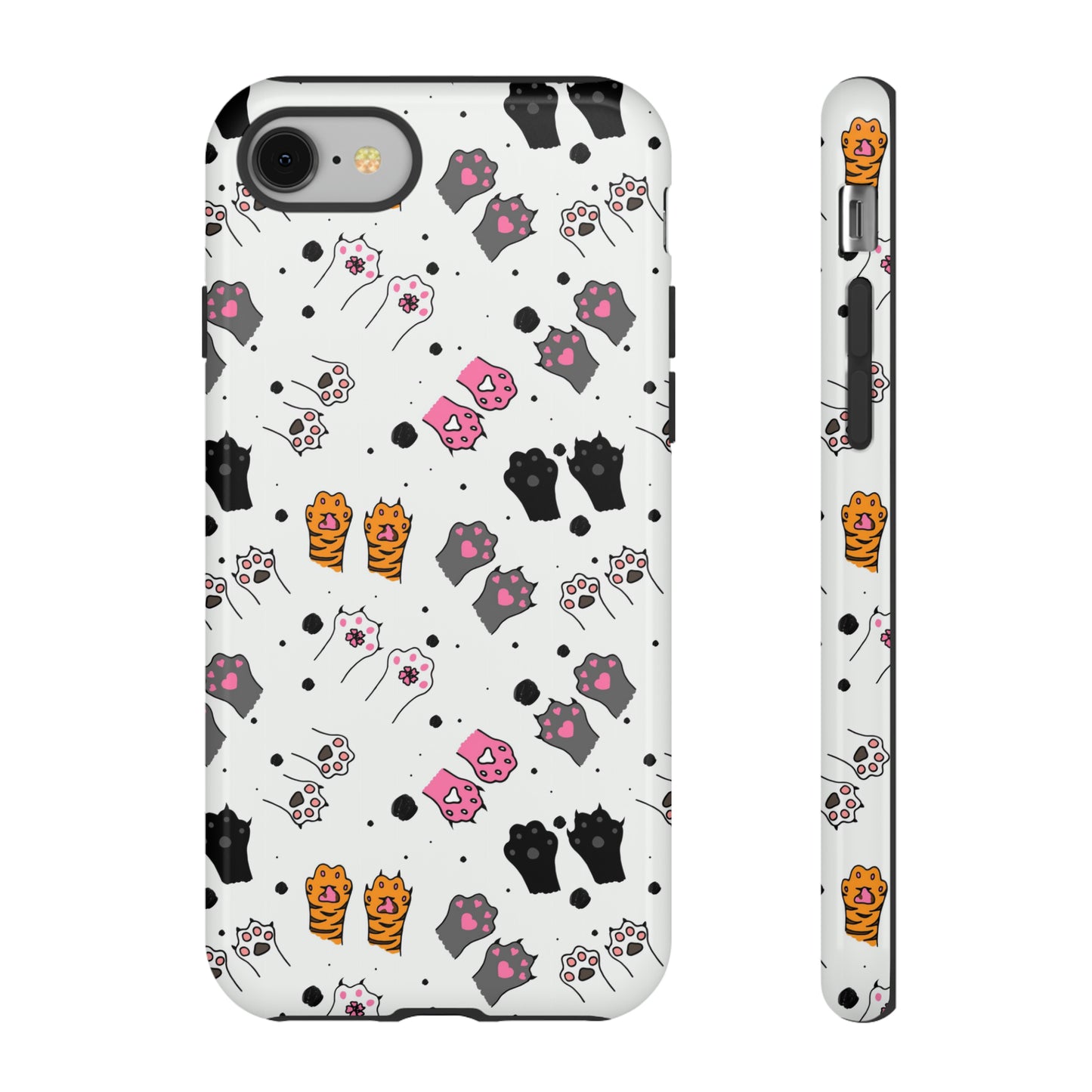 Playful Stripes & Paws | Hardshell Phone Case