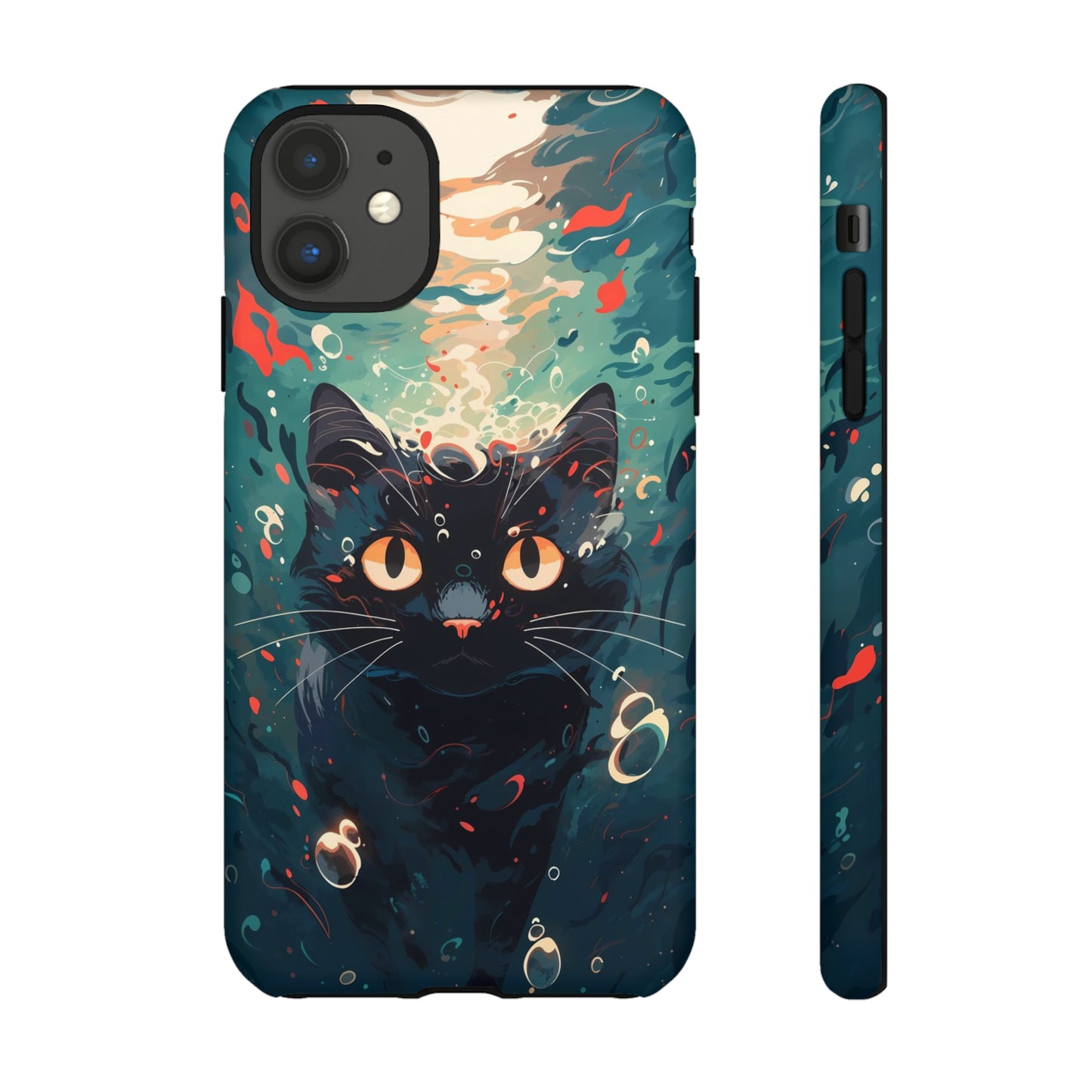 Mystic Aqua Cat | Hardshell Phone Case