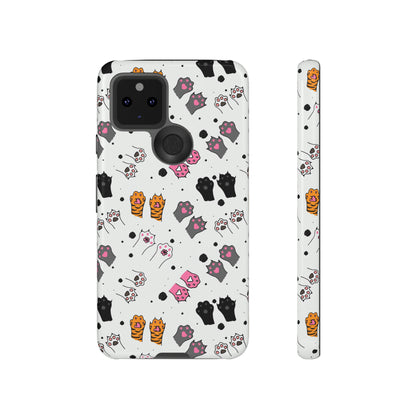 Playful Stripes & Paws | Hardshell Phone Case