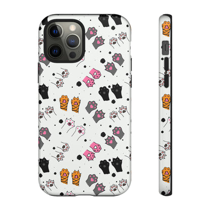 Playful Stripes & Paws | Hardshell Phone Case