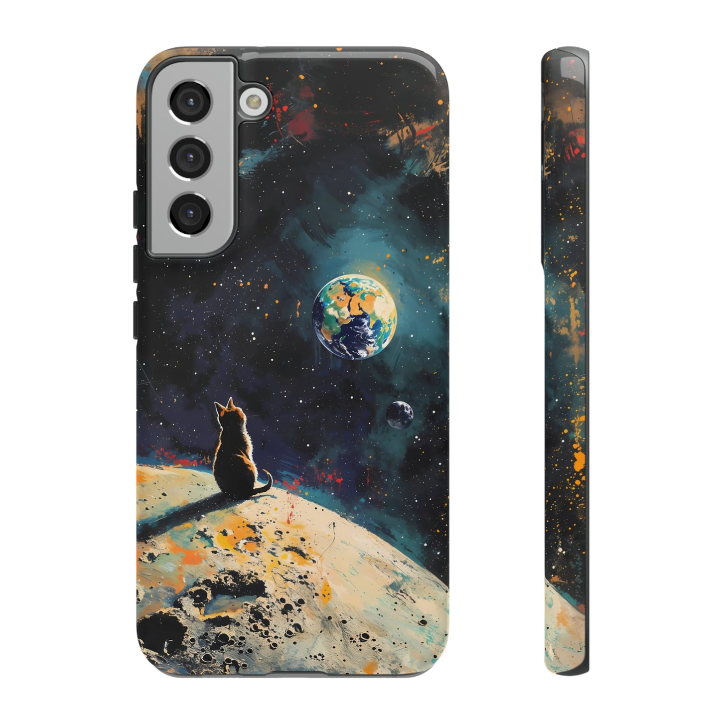 Planetary Purr-spective | Hardshell Phone Case