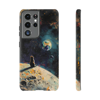 Planetary Purr-spective | Hardshell Phone Case