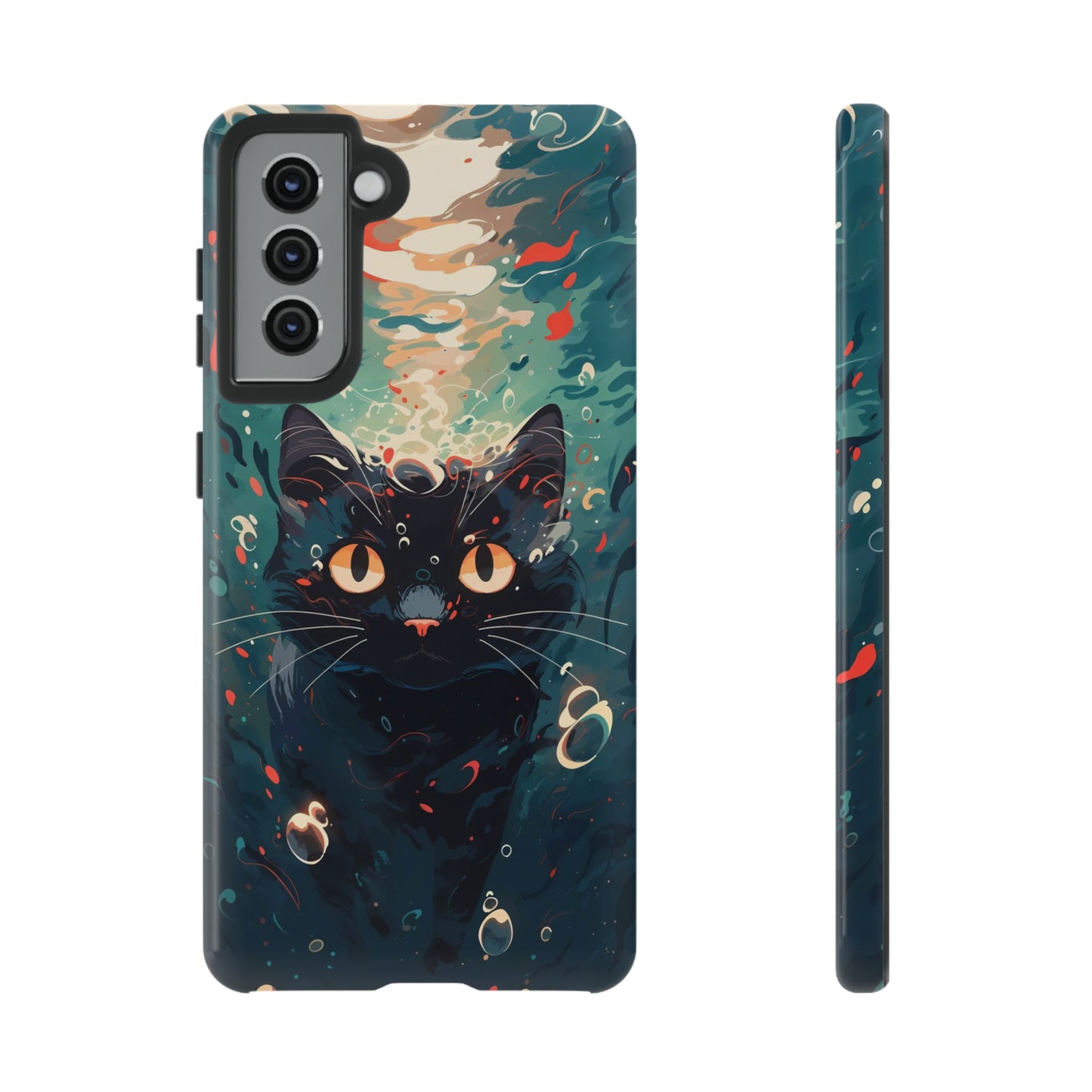 Mystic Aqua Cat | Hardshell Phone Case