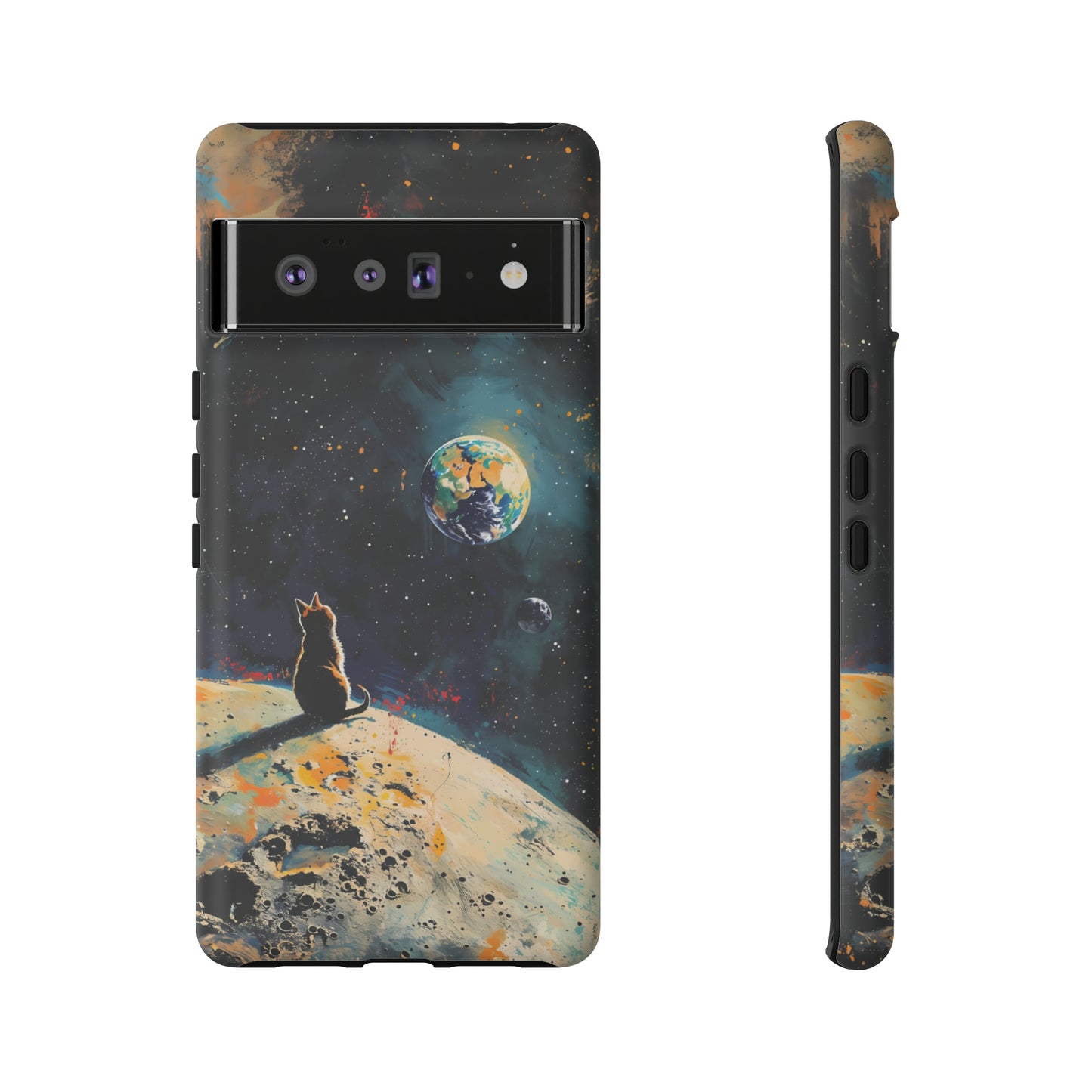 Planetary Purr-spective | Hardshell Phone Case