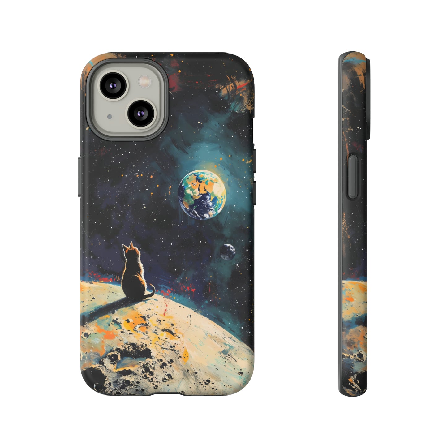 Planetary Purr-spective | Hardshell Phone Case