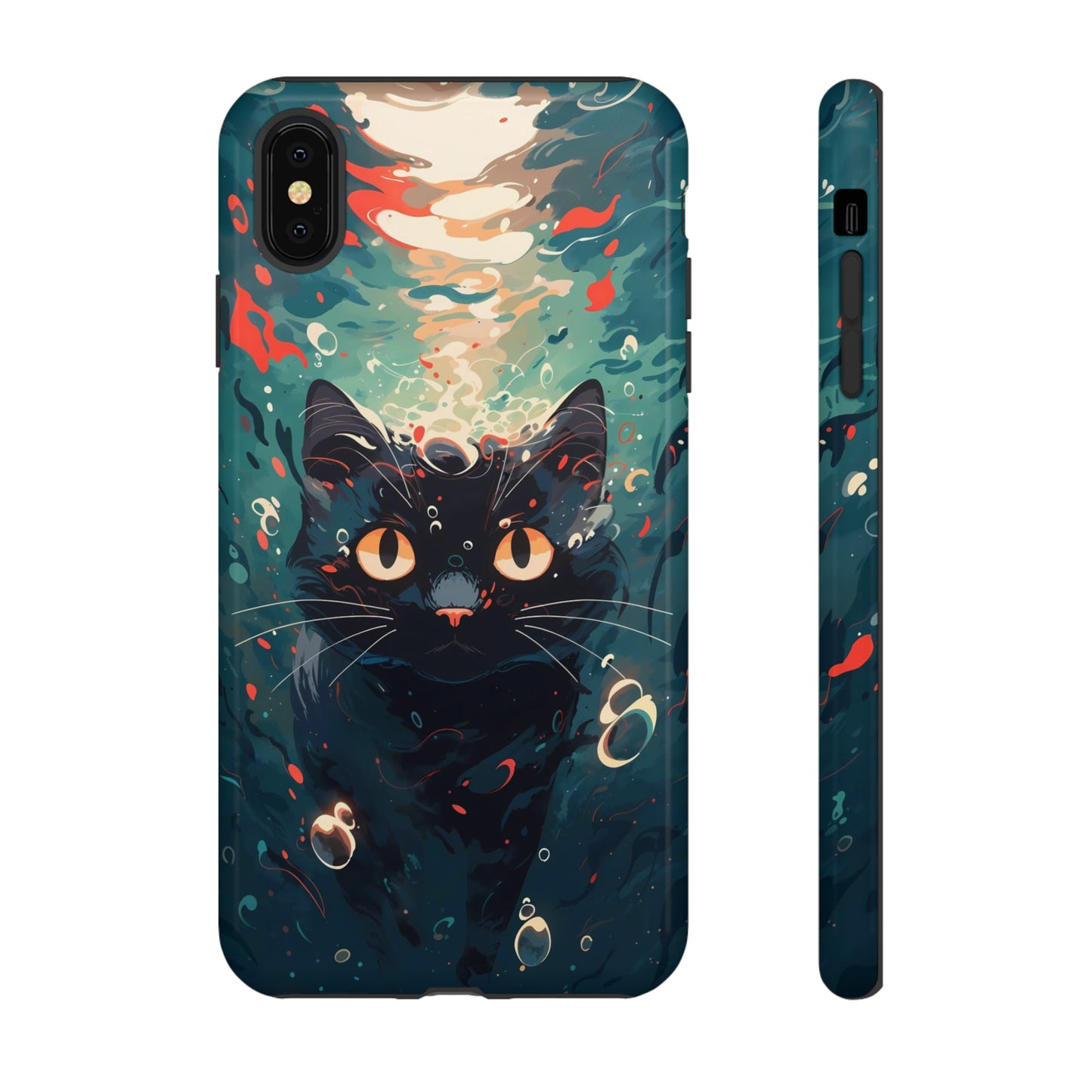 Mystic Aqua Cat | Hardshell Phone Case