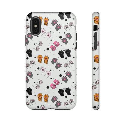 Playful Stripes & Paws | Hardshell Phone Case