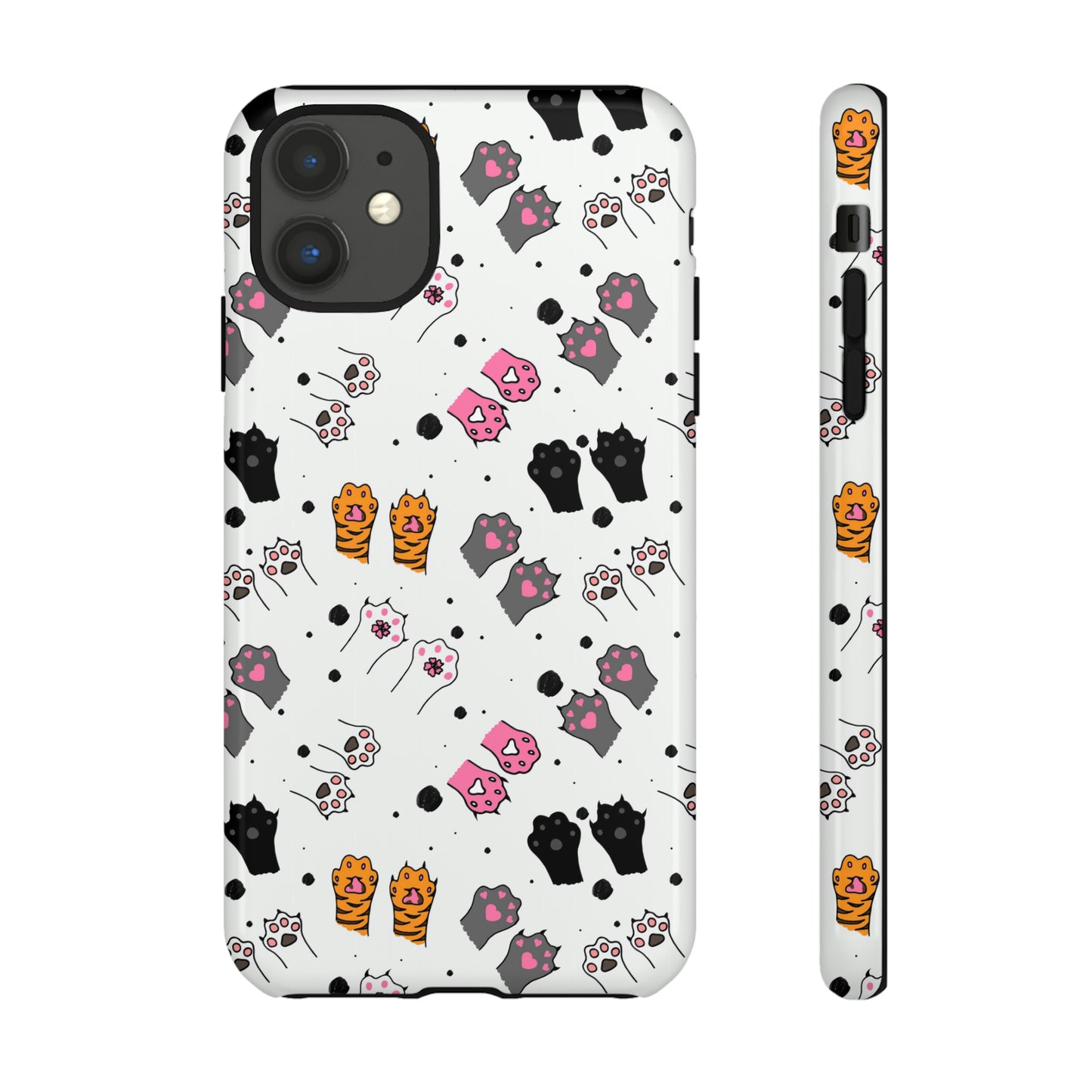 Playful Stripes & Paws | Hardshell Phone Case