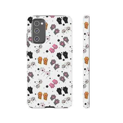 Playful Stripes & Paws | Hardshell Phone Case