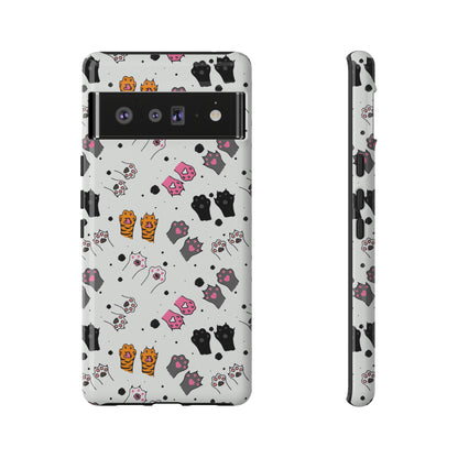 Playful Stripes & Paws | Hardshell Phone Case