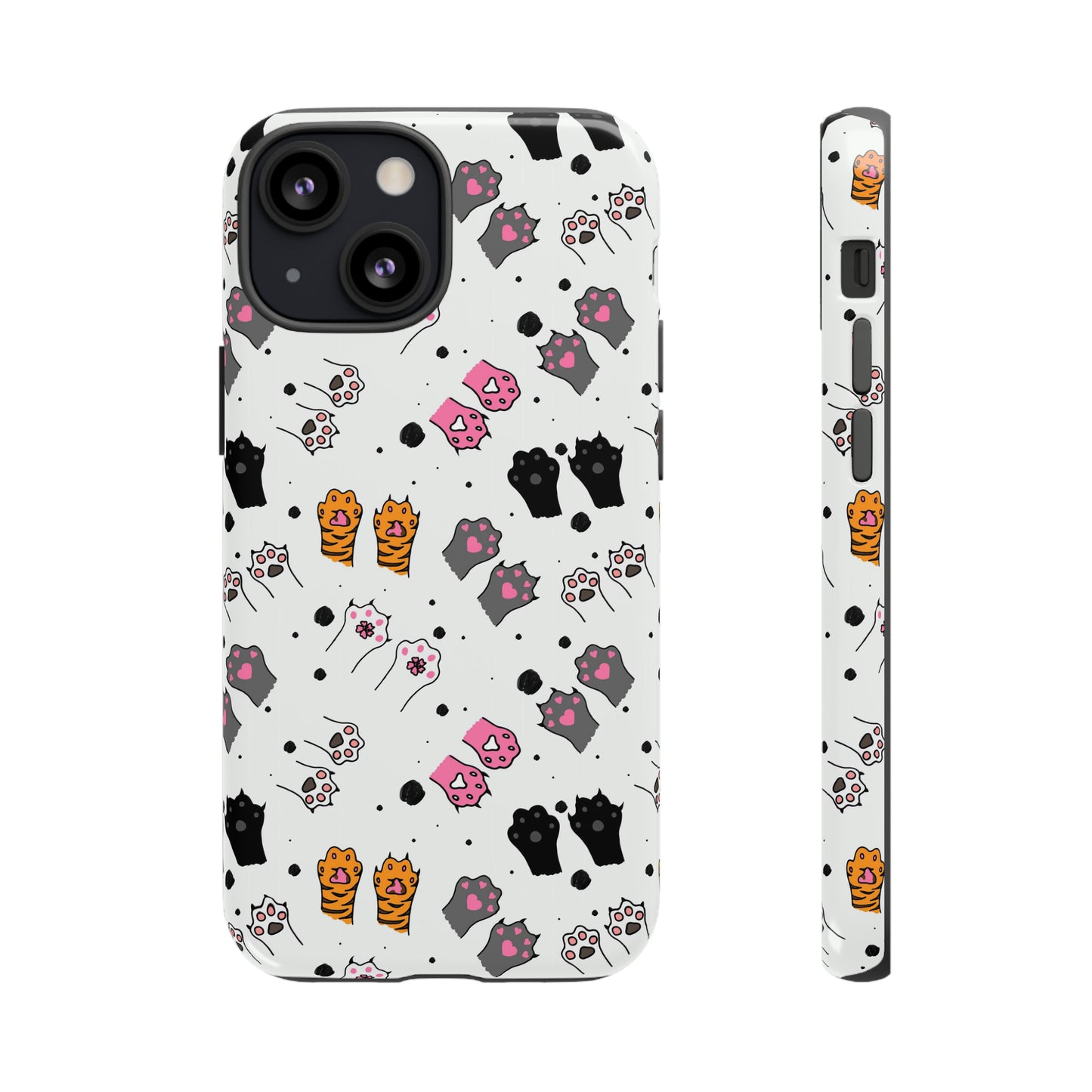 Playful Stripes & Paws | Hardshell Phone Case