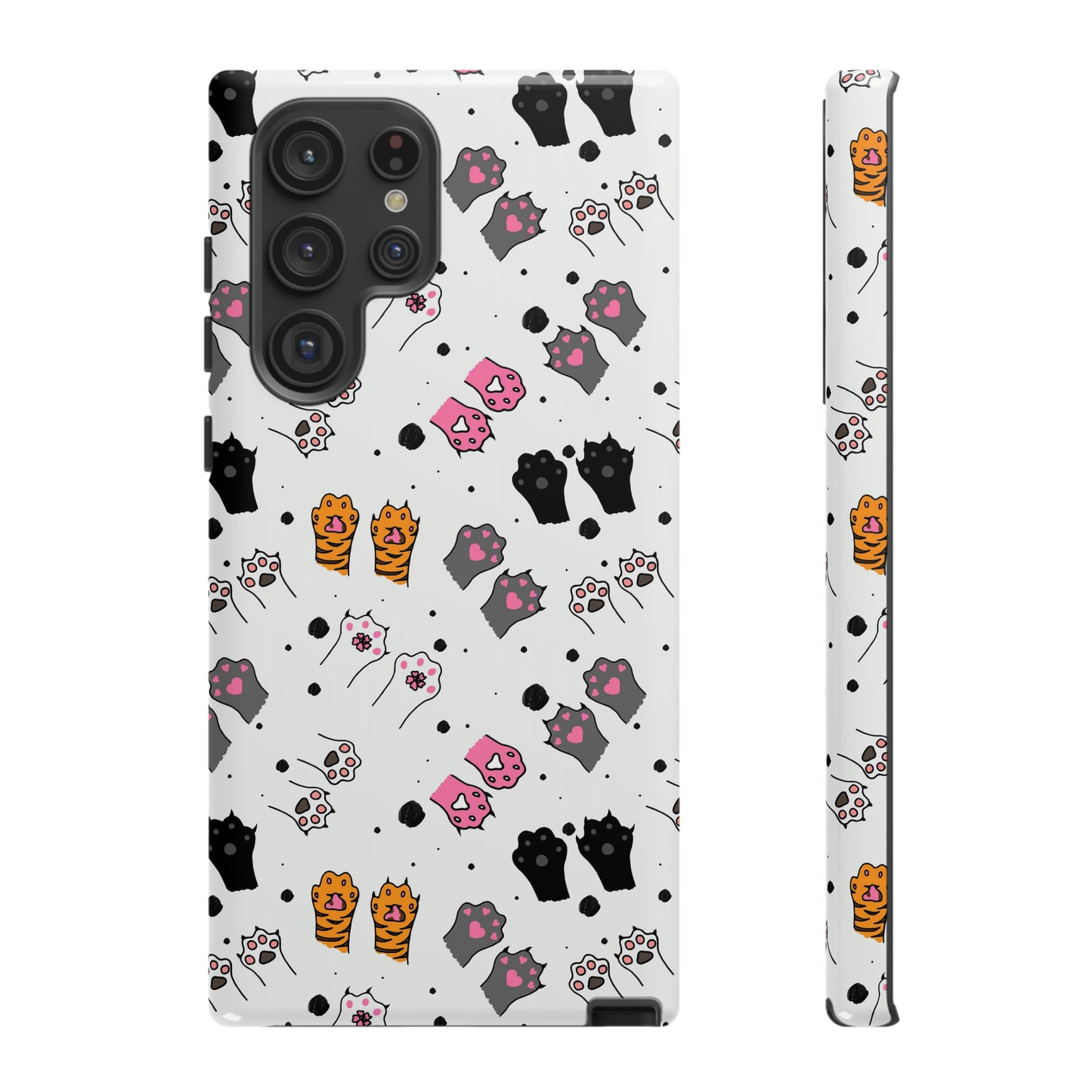 Playful Stripes & Paws | Hardshell Phone Case