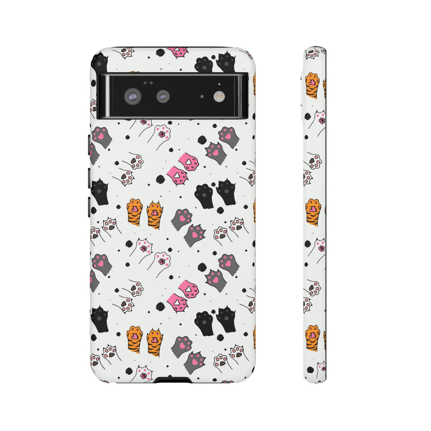 Playful Stripes & Paws | Hardshell Phone Case