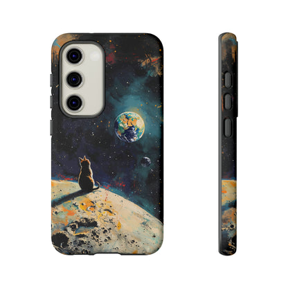 Planetary Purr-spective | Hardshell Phone Case