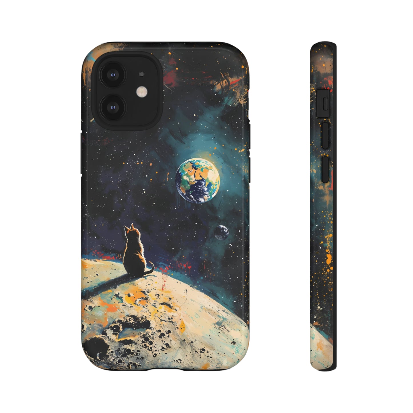 Planetary Purr-spective | Hardshell Phone Case