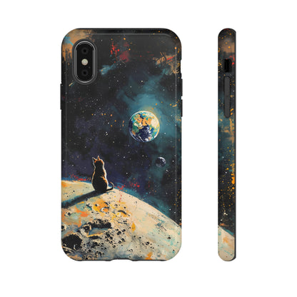 Planetary Purr-spective | Hardshell Phone Case