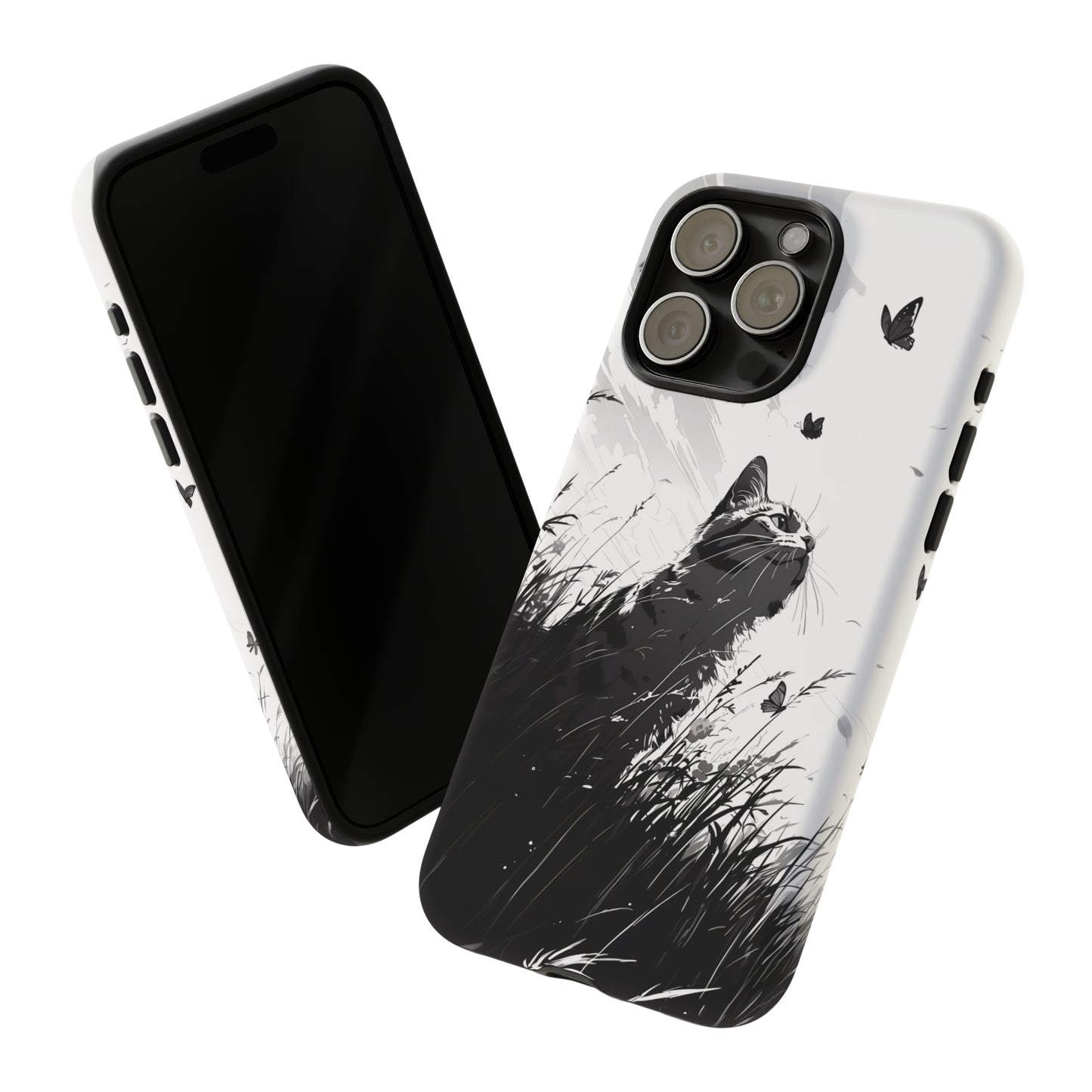 Monochrome Whimsy | Hardshell Phone Case