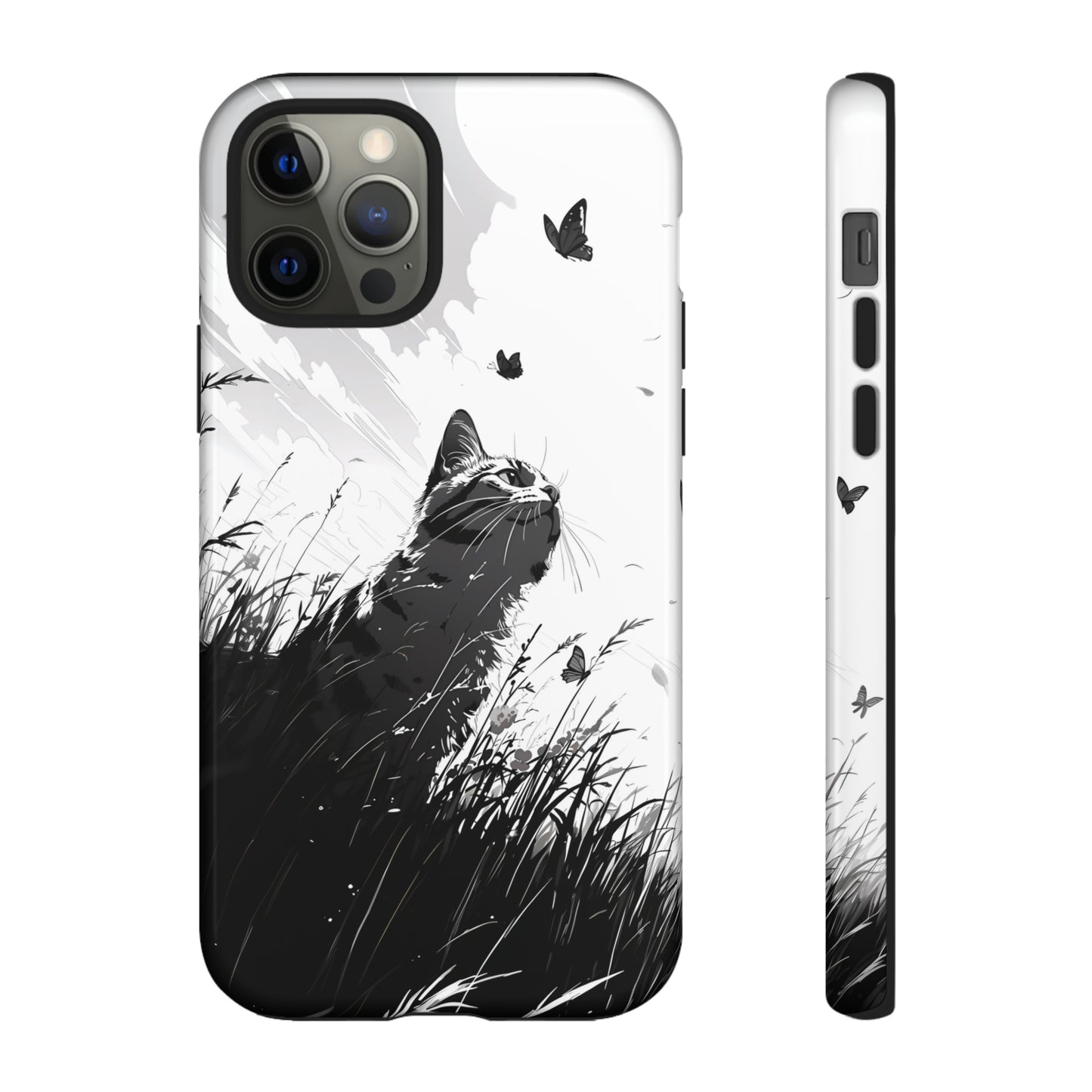 Monochrome Whimsy | Hardshell Phone Case