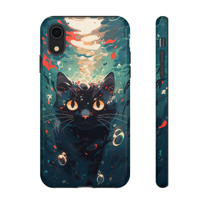 Mystic Aqua Cat | Hardshell Phone Case