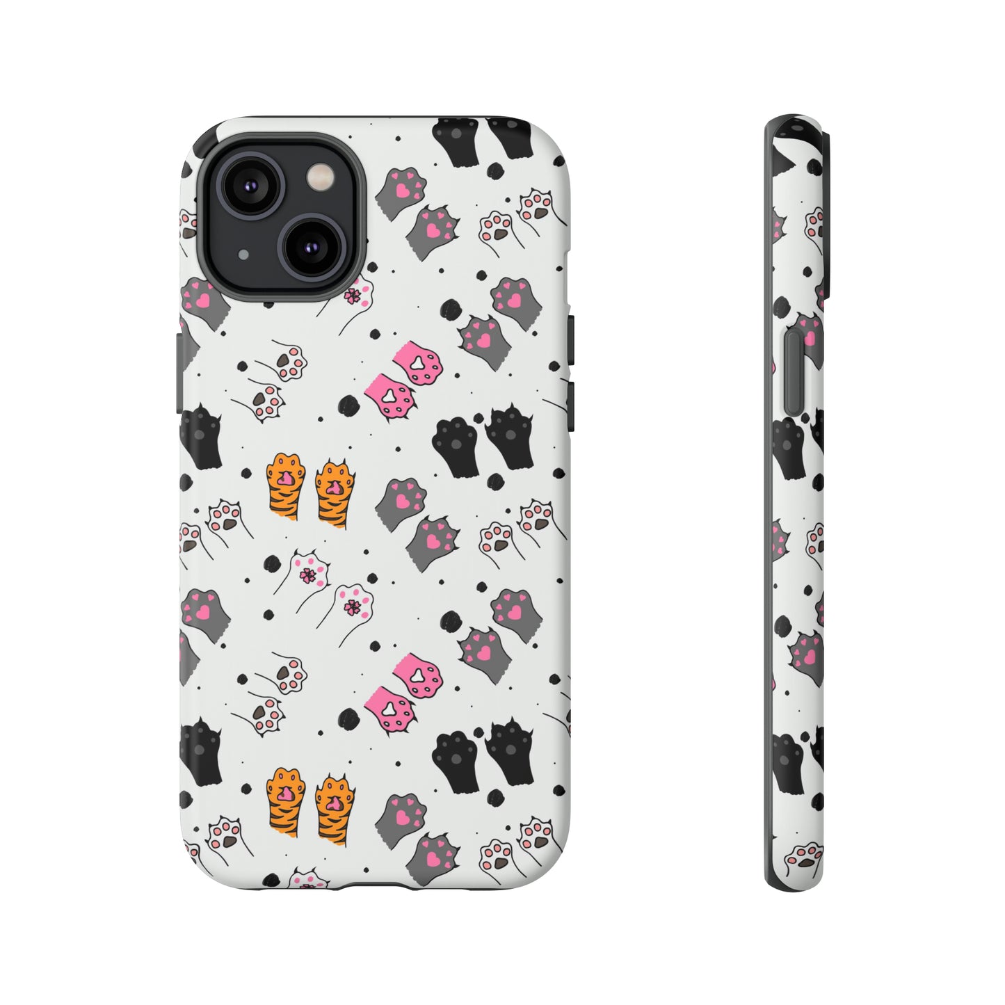 Playful Stripes & Paws | Hardshell Phone Case