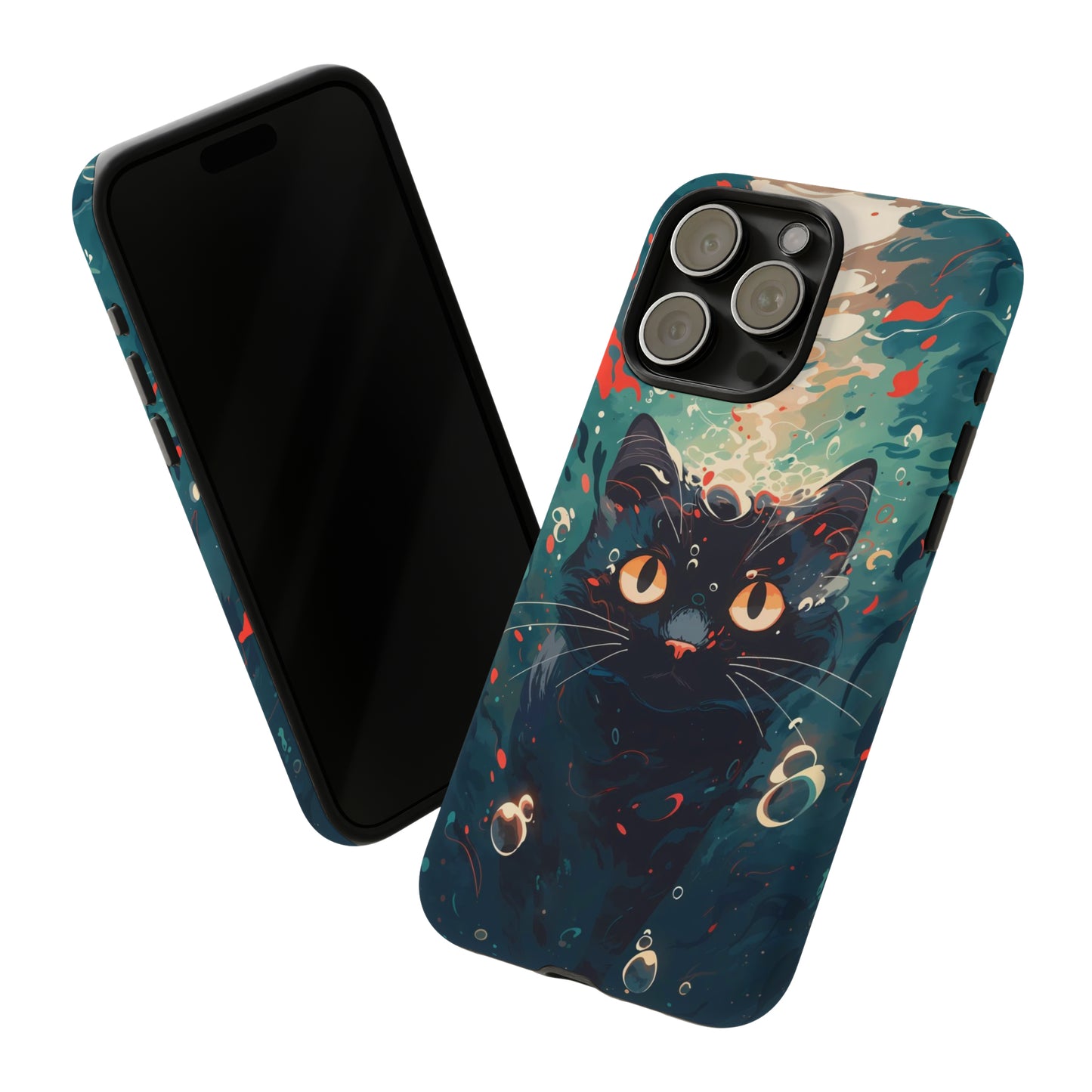 Mystic Aqua Cat | Hardshell Phone Case