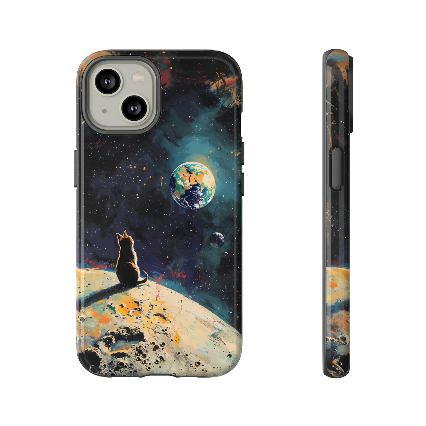 Planetary Purr-spective | Hardshell Phone Case