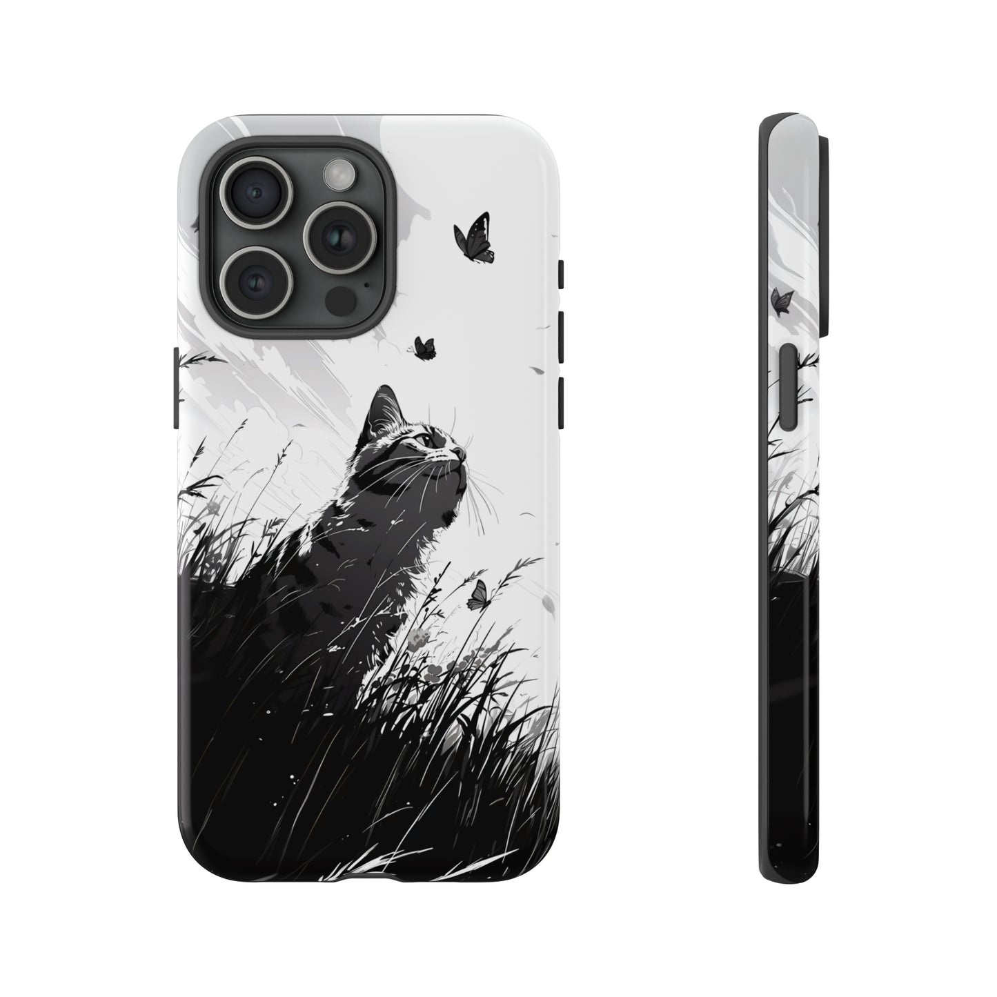 Monochrome Whimsy | Hardshell Phone Case