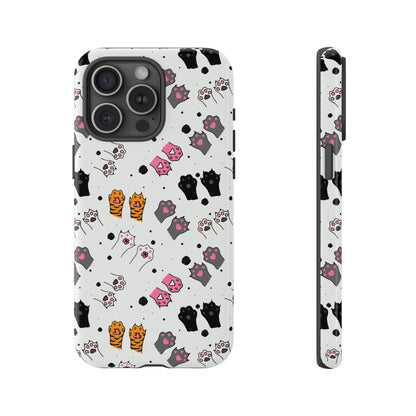 Playful Stripes & Paws | Hardshell Phone Case