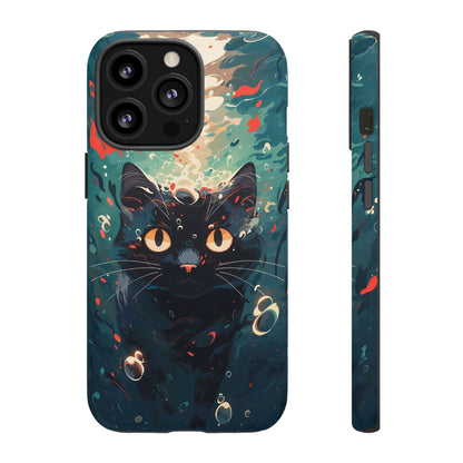 Mystic Aqua Cat | Hardshell Phone Case