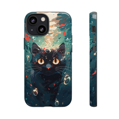 Mystic Aqua Cat | Hardshell Phone Case