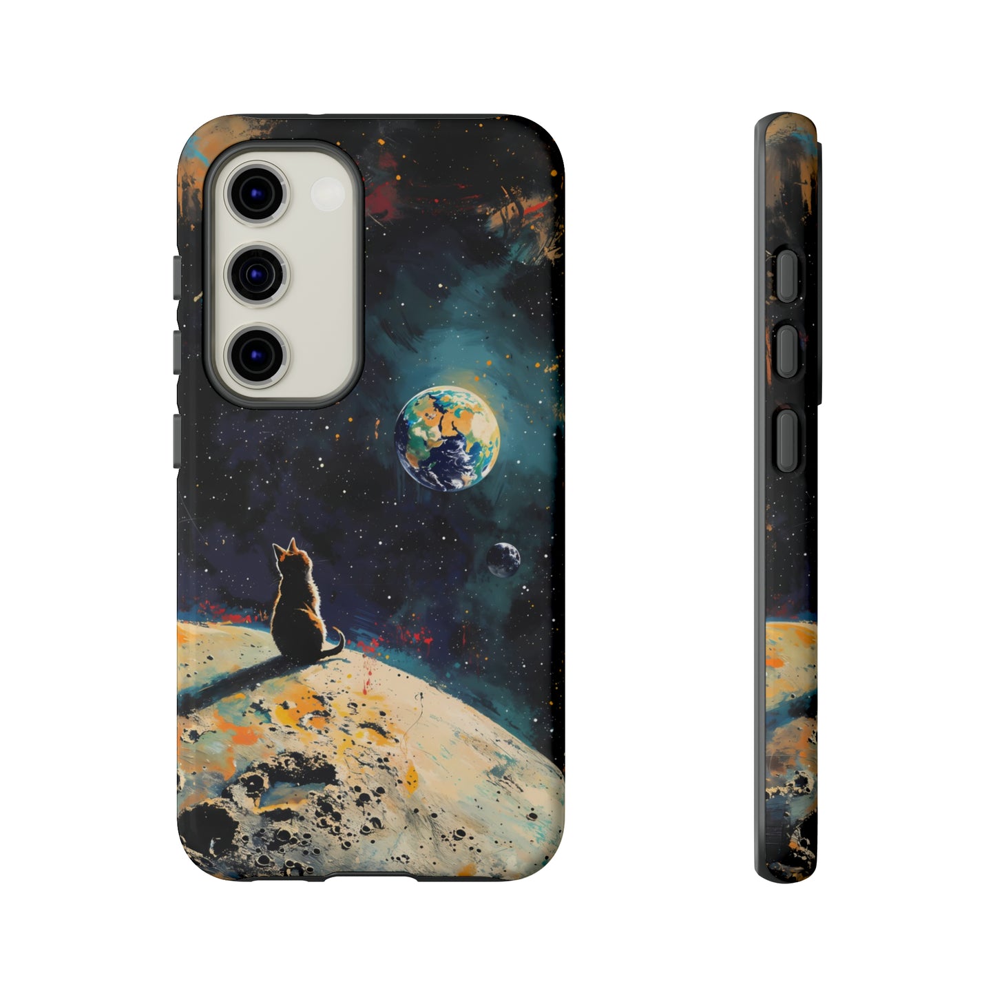 Planetary Purr-spective | Hardshell Phone Case