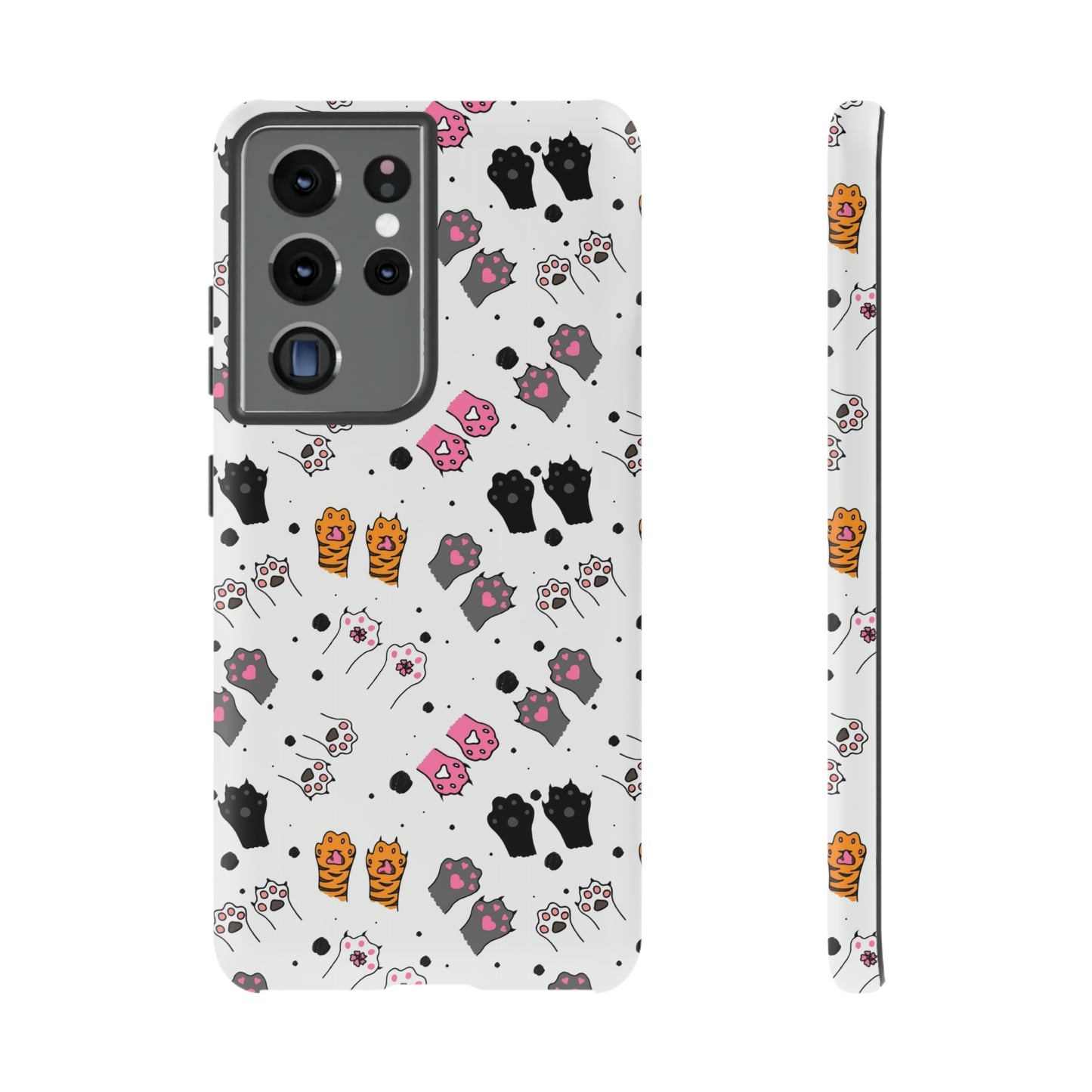 Playful Stripes & Paws | Hardshell Phone Case