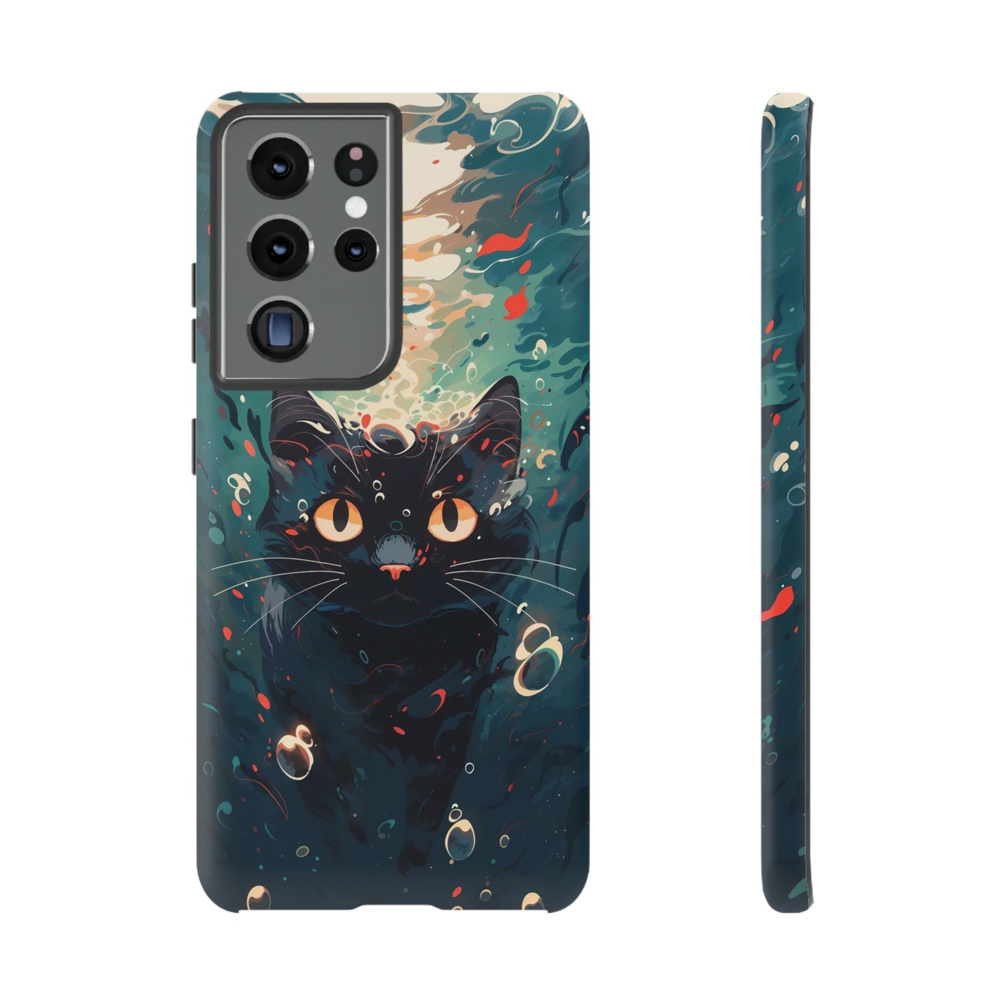 Mystic Aqua Cat | Hardshell Phone Case