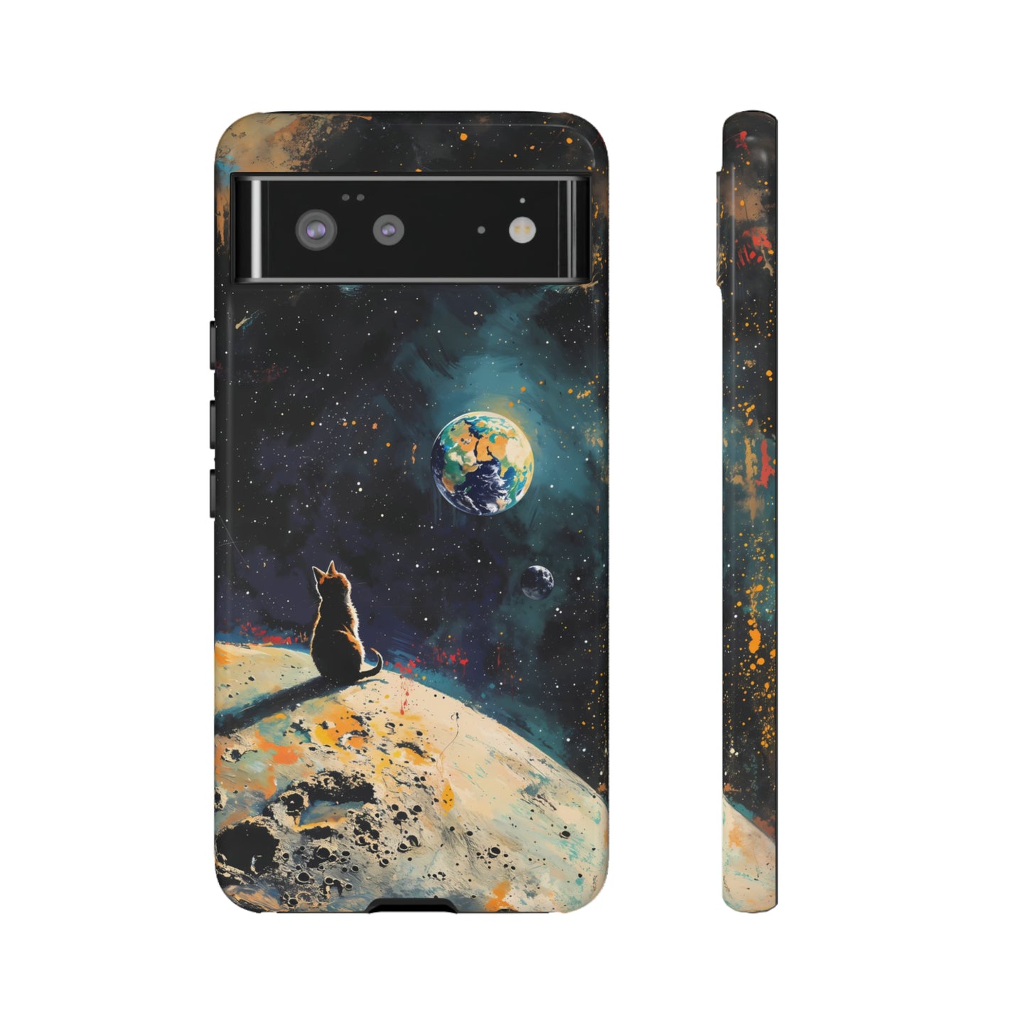 Planetary Purr-spective | Hardshell Phone Case