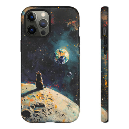 Planetary Purr-spective | Hardshell Phone Case