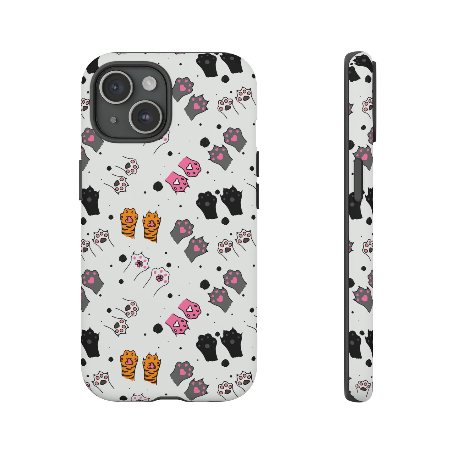 Playful Stripes & Paws | Hardshell Phone Case